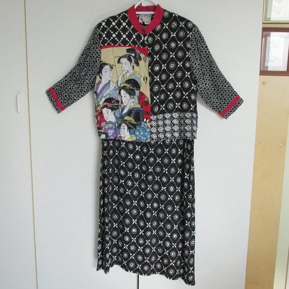 Surya Geisha Design Rayon Dress & Jacket Fits Med - Picture 3 of 16